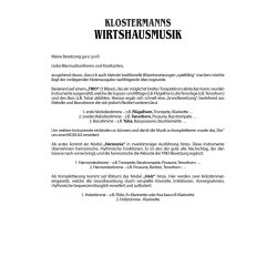 Klostermanns Wirtshausmusik : Kleine Besetzung ganz gro&szlig;!